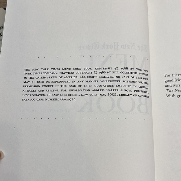 Vintage 66’ The New York Times Menu Cookbook - Picture 5 of 11